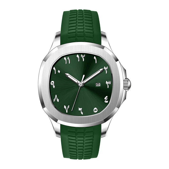 MIQAT Sultan Émeraude — Montre Homme Luxe Sport Acier Cadran Vert