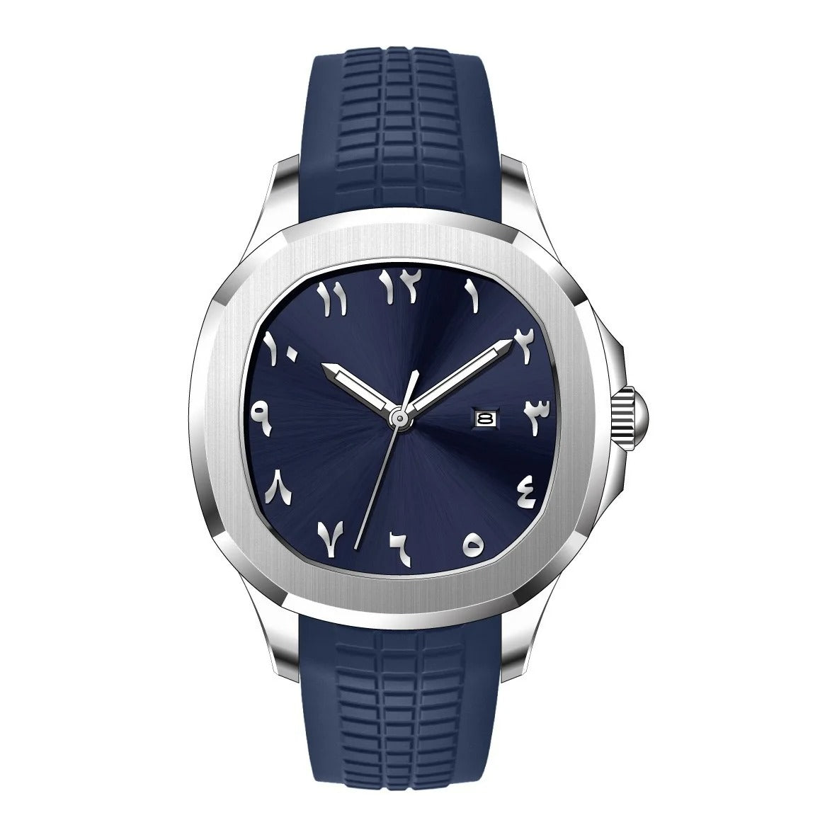 MIQAT Bleu Azur — Montre Homme Luxe Sport Acier Cadran Bleu