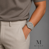MIQAT Poussière de Lune — Montre Homme Luxe Polycarbonate Cadran Gris