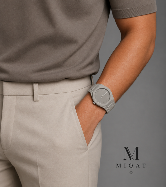 MIQAT Poussière de Lune — Montre Homme Luxe Polycarbonate Cadran Gris