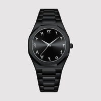 MIQAT Onyx Impérial – Montre Homme Luxe Acier Noir Cadran Noir