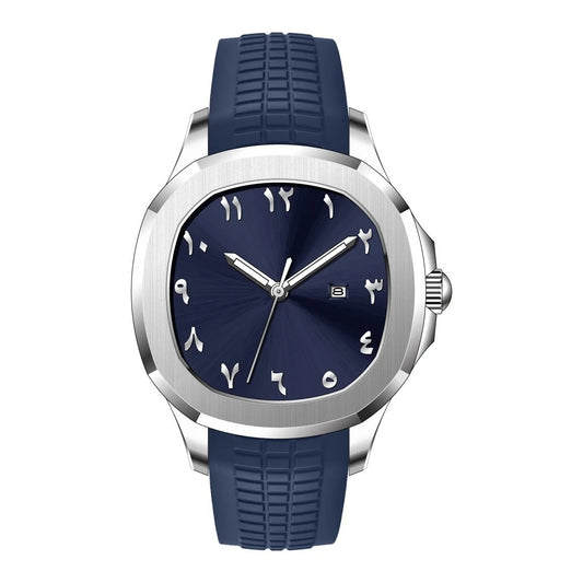 MIQAT Bleu Azur — Montre Homme Luxe Sport Acier Cadran Bleu