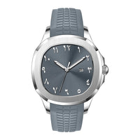 MIQAT Astre d'Orient — Montre Homme Luxe Sport Acier Cadran Gris