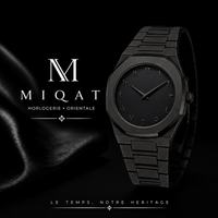 MIQAT Nuit Noire — Montre Homme Luxe Polycarbonate Cadran Noir