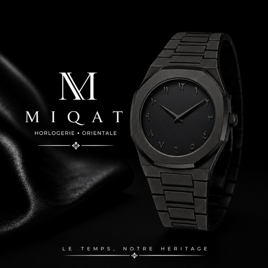 MIQAT Nuit Noire — Montre Homme Luxe Polycarbonate Cadran Noir